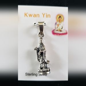 Kwan Yin Sterling Silver Pendant